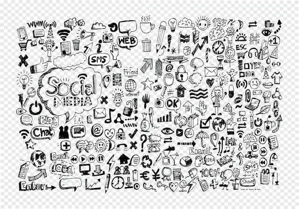 Pictogram van een hand doodle business — Stockvector