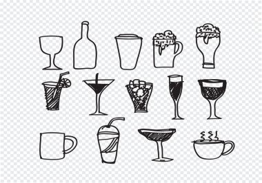 içki içecek Icons set
