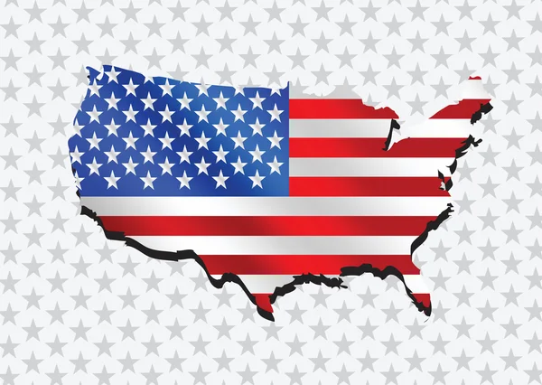 USA mappa vettoriale illustrazione — Vettoriale Stock