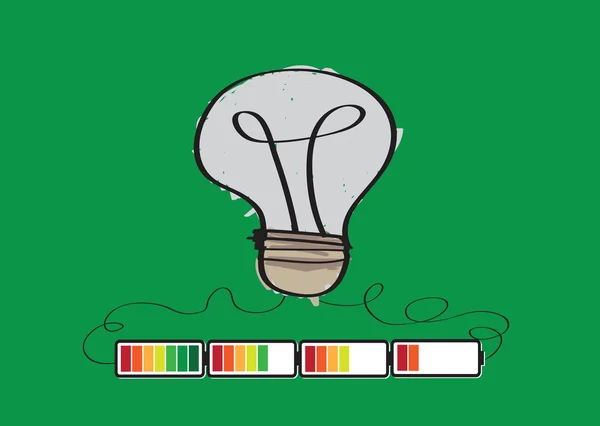 Carga de energía de la batería Idea de diseño — Vector de stock