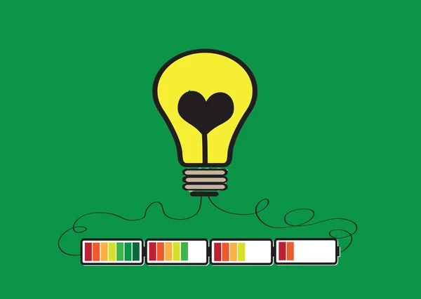 Energía de la batería Idea de diseño — Vector de stock