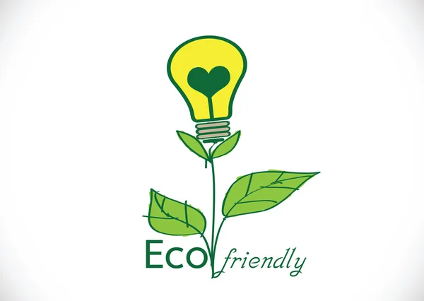 Zelený koncept ekologické energie — Stockový vektor