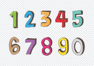sayılar ve matematik sembolleri kroki