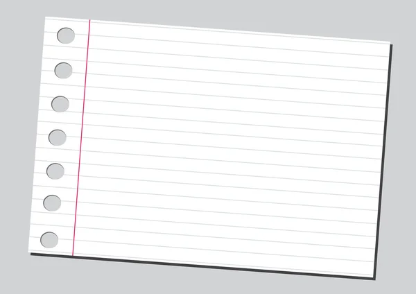 Notebook paper — Stock Vector