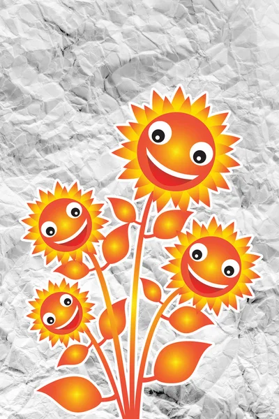 しわくちゃの紙の花のデザイン — ストック写真