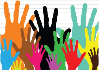 renkli siluet eller arka plan tasarımı