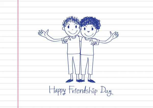 Happy Friendship Day e Best Friends Forever idea design — Vettoriale Stock