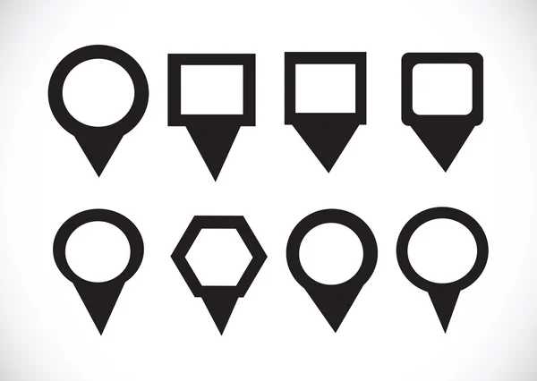 Mappa puntatori mappatura pin icona — Vettoriale Stock