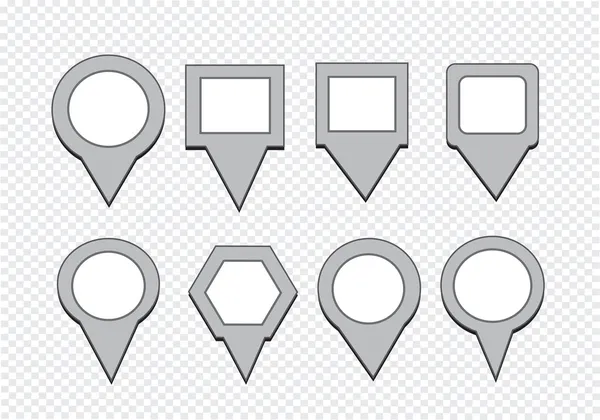 Pointeurs de carte icône broches de cartographie — Image vectorielle
