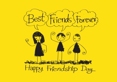 En iyi arkadaşlar sonsuza kadar fikir tasarım