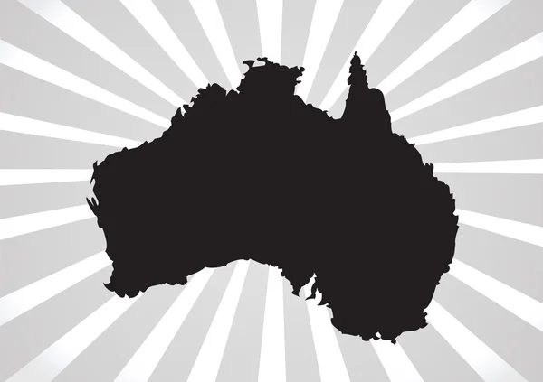 Kaart en de vlag van Australië idee ontwerp — Stockvector