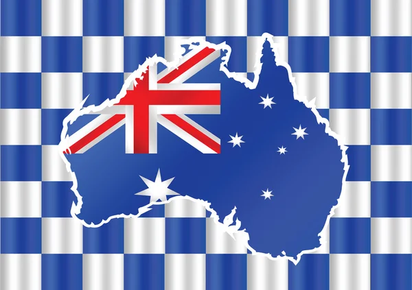 Carte et drapeau de l'Australie idée design — Image vectorielle