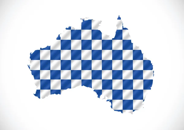 Karte und Fahne von Australien Ideendesign — Stockvektor
