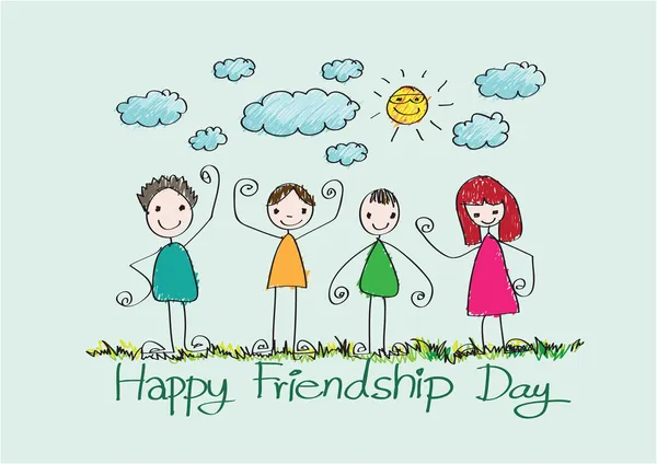 Happy Friendship Day e Best Friends Forever idea design — Vettoriale Stock
