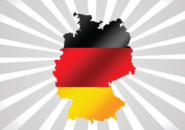 Allemagne carte et drapeau idée design — Image vectorielle