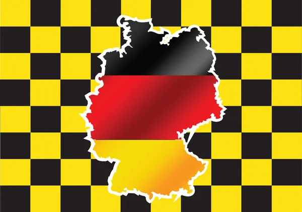 Alemania mapa y bandera idea diseño — Archivo Imágenes Vectoriales