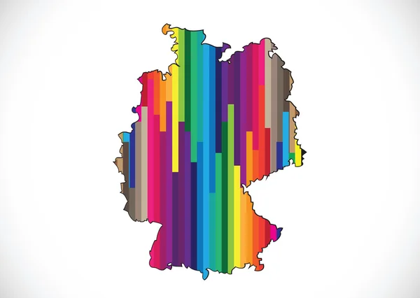 ドイツの地図とのフラグのアイデアのデザイン — ストックベクタ