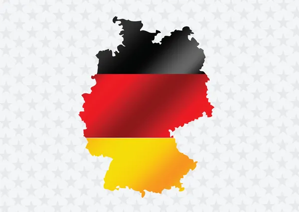 Tyskland karta och flagga idé design — Stock vektor