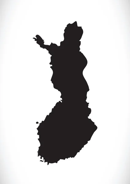 フィンランドの地図とのフラグのアイデアのデザイン — ストックベクタ