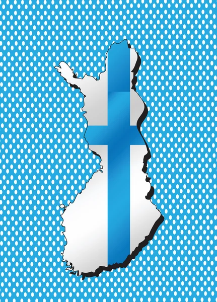 Дизайн карты Финляндии и флага — стоковый вектор