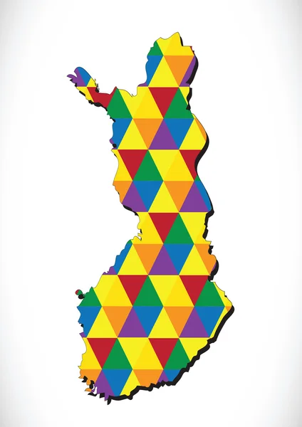 Finlande carte et drapeau idée design — Image vectorielle