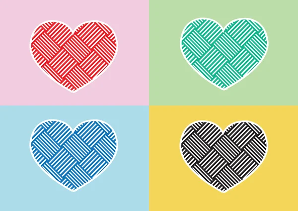 Corazón icono y corazones símbolo líneas abstracto idea diseño — Vector de stock