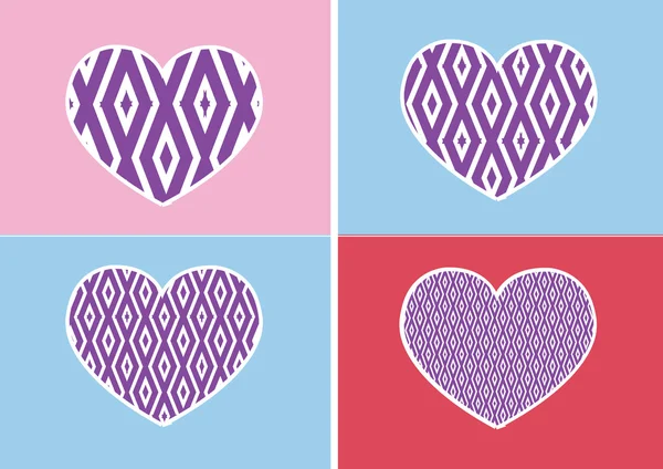 Heart Icon and Hearts symbol lines abstract idea design — Stock Vector