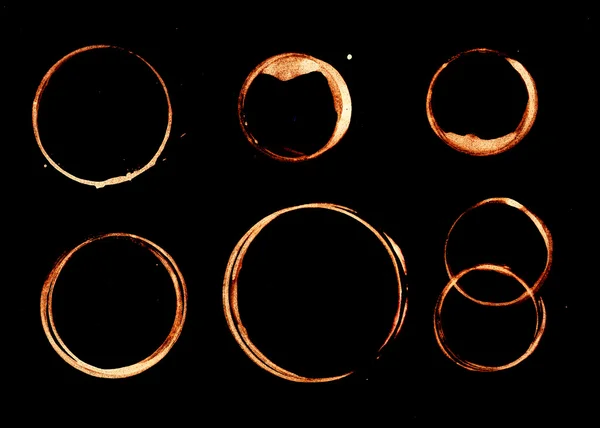 Impresiones anillos de taza de café —  Fotos de Stock