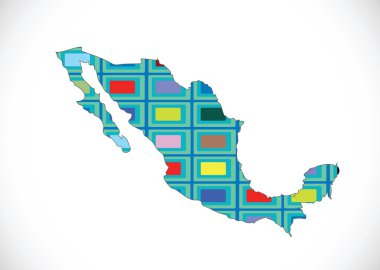 Meksika Dekoratif Fikir Tasarımı Haritası 