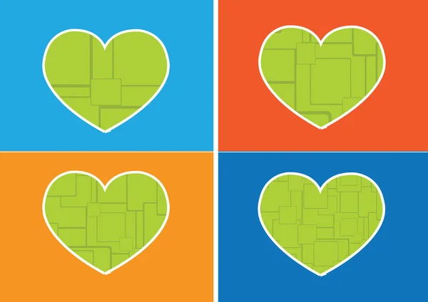 Hart pictogram en ontwerp lijnen abstracte idee van hart symbool — Stockvector