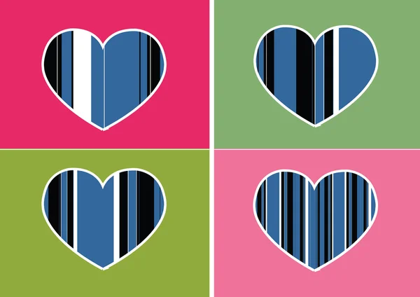 Ikona srdce a srdce symbolem čáry abstraktní idea design — Stockový vektor