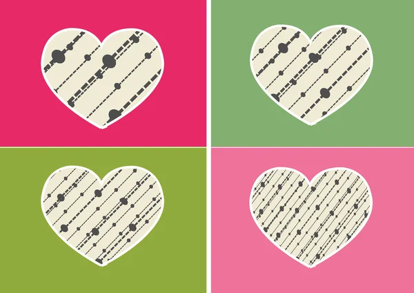 Hjerteikon og hjerter symbol linjer abstrakt ide design – Stock-vektor