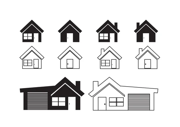 Home icon and Real estate concept — Stock Vector