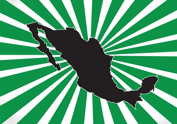 Mappa del Messico Idea decorativa design — Vettoriale Stock