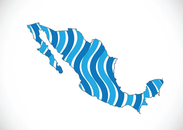 Mapa de México Idéia decorativa design —  Vetores de Stock