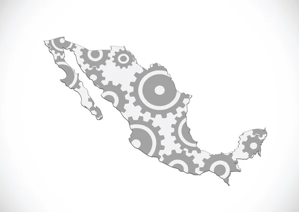 Mapa de México Idéia decorativa design — Vetor de Stock