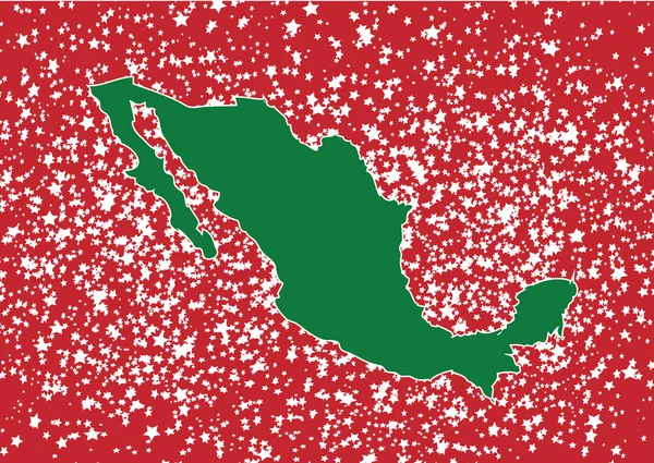 Mapa de México Idéia decorativa design — Vetor de Stock