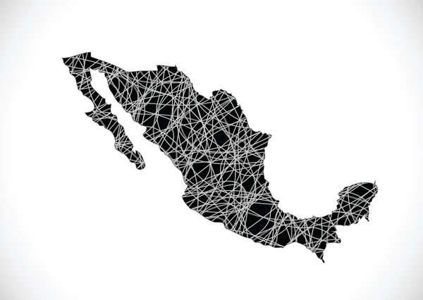 Map of Mexico Decorative idea design — Stock Vector