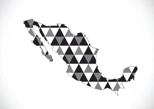 Kaart van Mexico Decoratief ontwerp — Stockvector