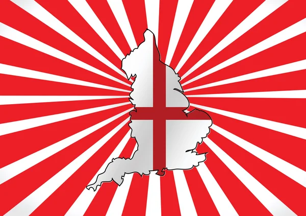 Mapa da bandeira da Inglaterra Design de ideia decorativa — Vetor de Stock