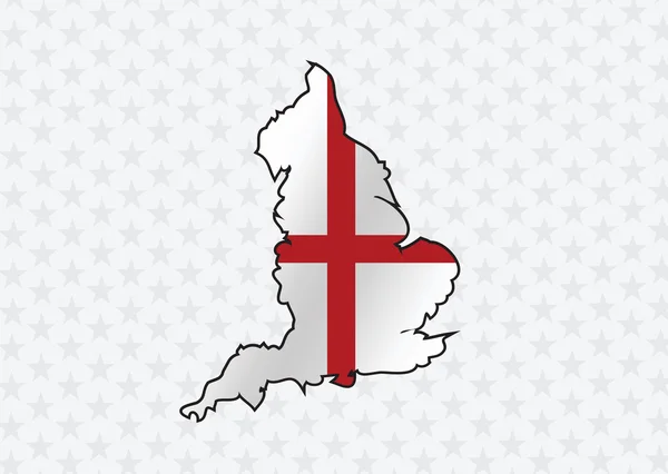 Mapa Anglie vlajky dekorativní ideový návrh — Stockový vektor