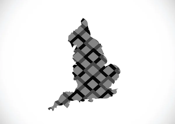 Karte von england dekorative ideengestaltung — Stockvektor
