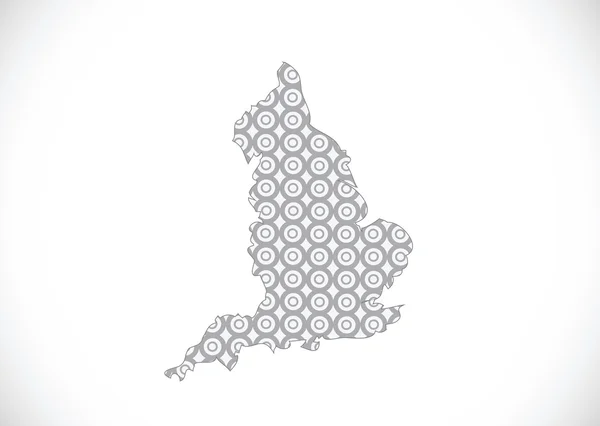 Mapa de Inglaterra Idéia decorativa design —  Vetores de Stock