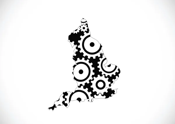 Karte von england dekorative ideengestaltung — Stockvektor