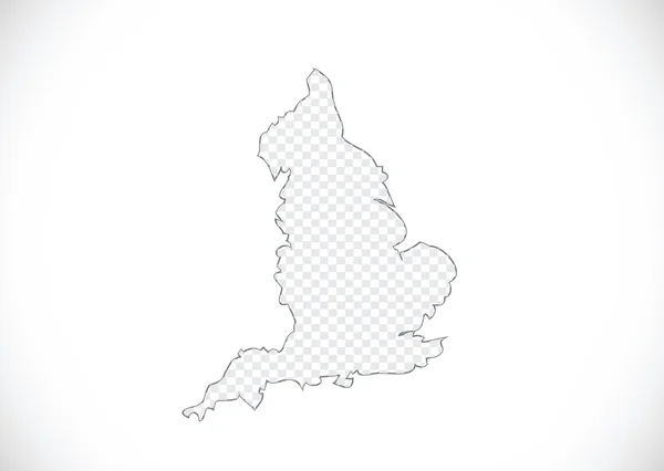 Mapa de Inglaterra Diseño de ideas decorativas — Archivo Imágenes Vectoriales