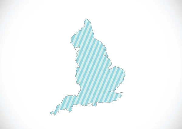 Mapa de Inglaterra Idéia decorativa design — Vetor de Stock