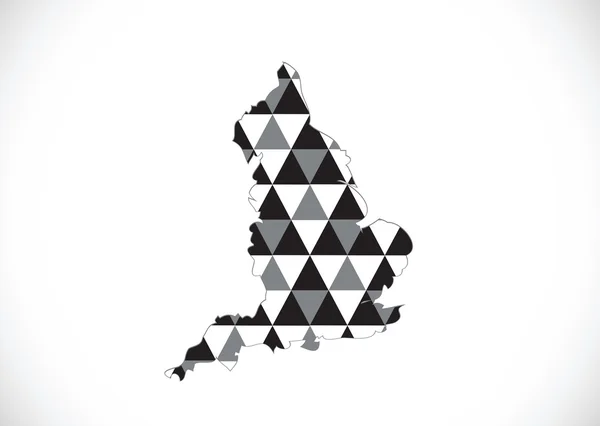 Mapa de Inglaterra Idéia decorativa design —  Vetores de Stock