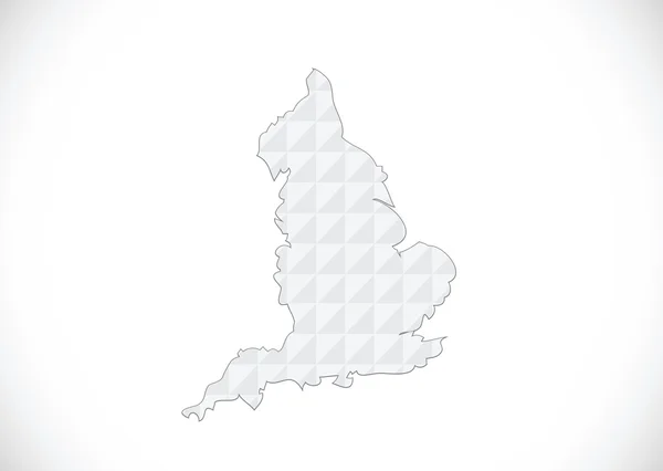 Mapa de Inglaterra Idéia decorativa design — Vetor de Stock