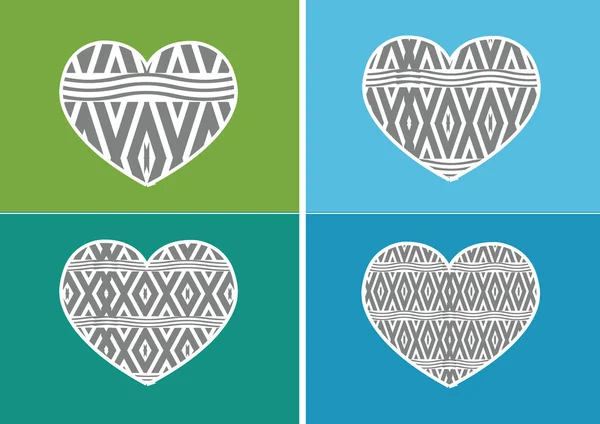 Εικονίδιο καρδιά και καρδιές σύμβολο γραμμές αφηρημένη ιδέα σχεδιασμού — 图库矢量图片