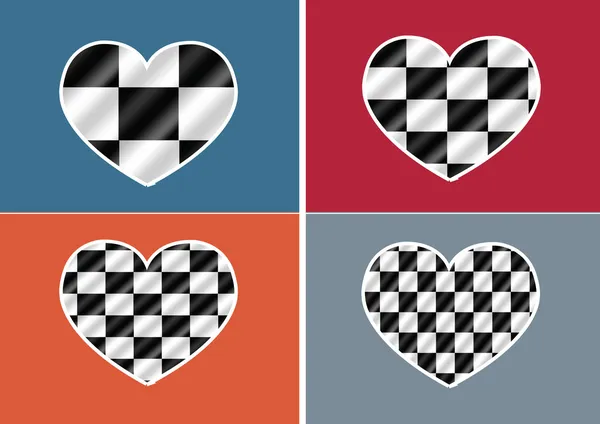 Corazón icono y corazones símbolo líneas abstracto idea diseño — Archivo Imágenes Vectoriales